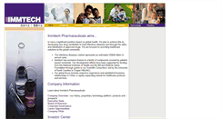 Desktop Screenshot of immtechpharma.com